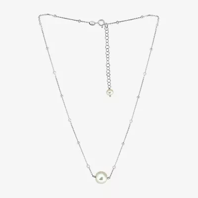 Effy Final Call Womens White Cultured Freshwater Pearl Sterling Silver 16 Inch Pendant Necklace