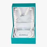 Effy  Womens White Cultured Freshwater Pearl Sterling Silver 2-pc. Jewelry Set