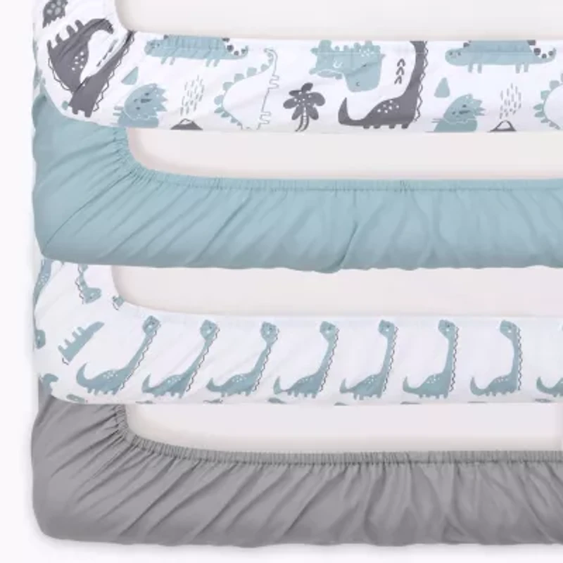 The Peanutshell Dinosaur 4-pc. Crib Sheet