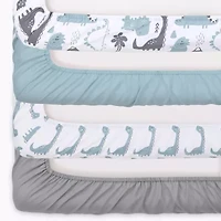 The Peanutshell Dinosaur 4-pc. Crib Sheet