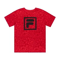 FILA Big Kid Boys Crew Neck Short Sleeve Regular Fit Graphic T-Shirt