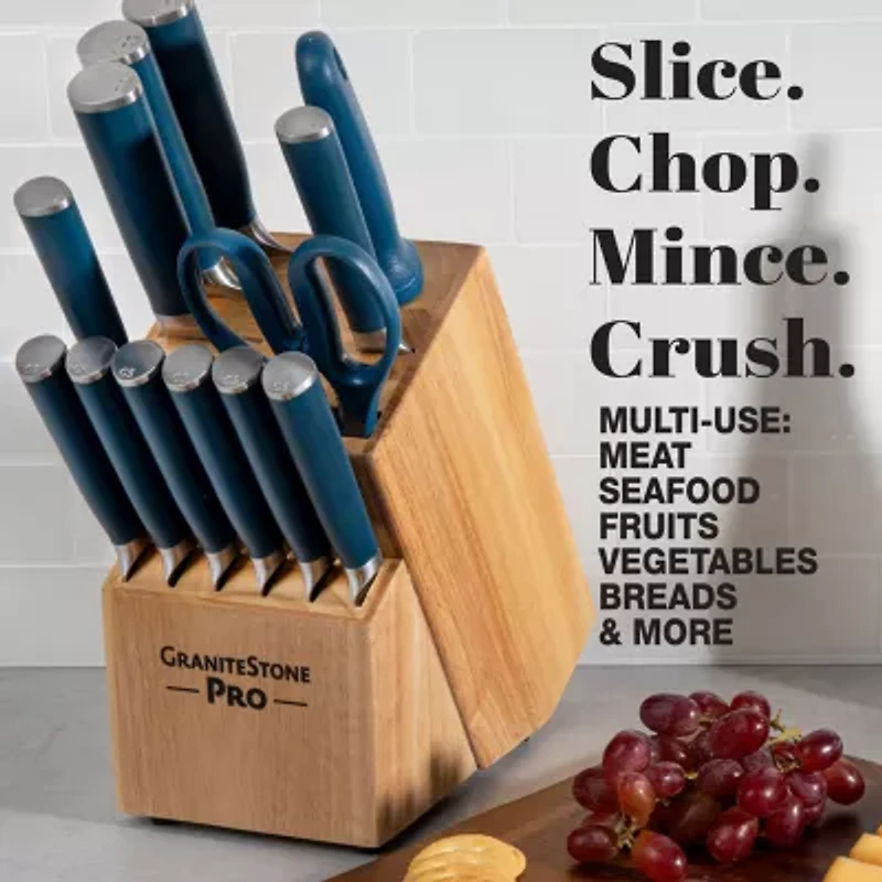 Granitestone 15-pc. Knife Block Set