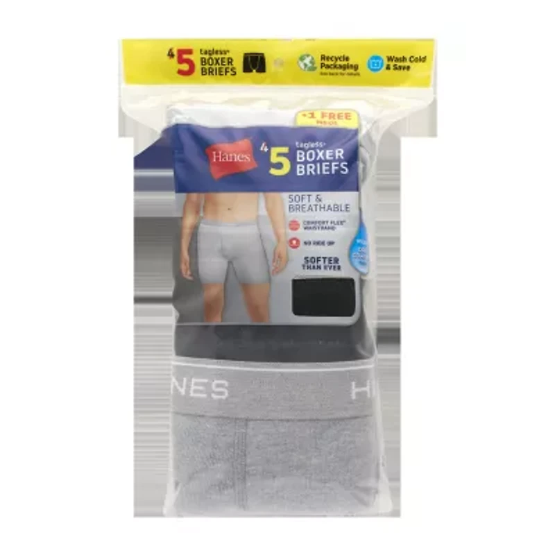 Hanes Fresh Iq Bonus Pack Mens 5 Boxer Briefs J349b5