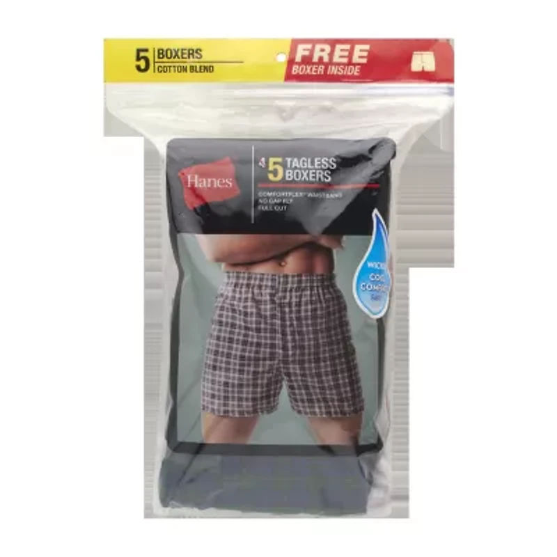 Hanes Fresh Iq Comfortflex\N Bonus Pack Mens 5 Boxers J838t5