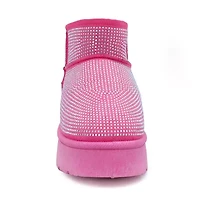 Yoki Womens Owen-14 Water Resistant Flat Heel Winter Boots