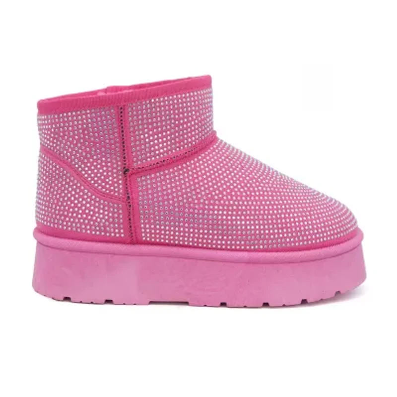 Yoki Womens Owen-14 Water Resistant Flat Heel Winter Boots