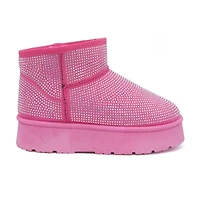 Yoki Womens Owen-14 Water Resistant Flat Heel Winter Boots