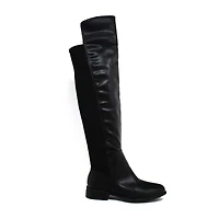 Yoki Womens Erin-12 Stacked Heel Over the Knee Boots