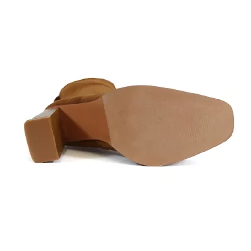 Yoki Womens Quincy Stacked Heel Over the Knee Boots