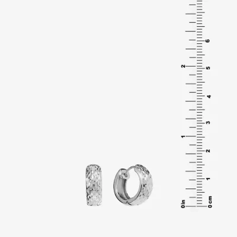 Womens Sterling Silver 17.2mm Hoop Earrings