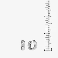 Womens Sterling Silver 17.2mm Hoop Earrings