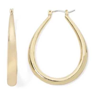 Mixit Womens 7.8mm Oval Hypoallergenic Hoop Earrings