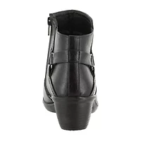 Easy Street Womens Dawnta Block Heel Booties