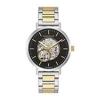 Caravelle Designed By Bulova Dress Mens Automatic Two Tone Stainless Steel Bracelet Watch 45a152