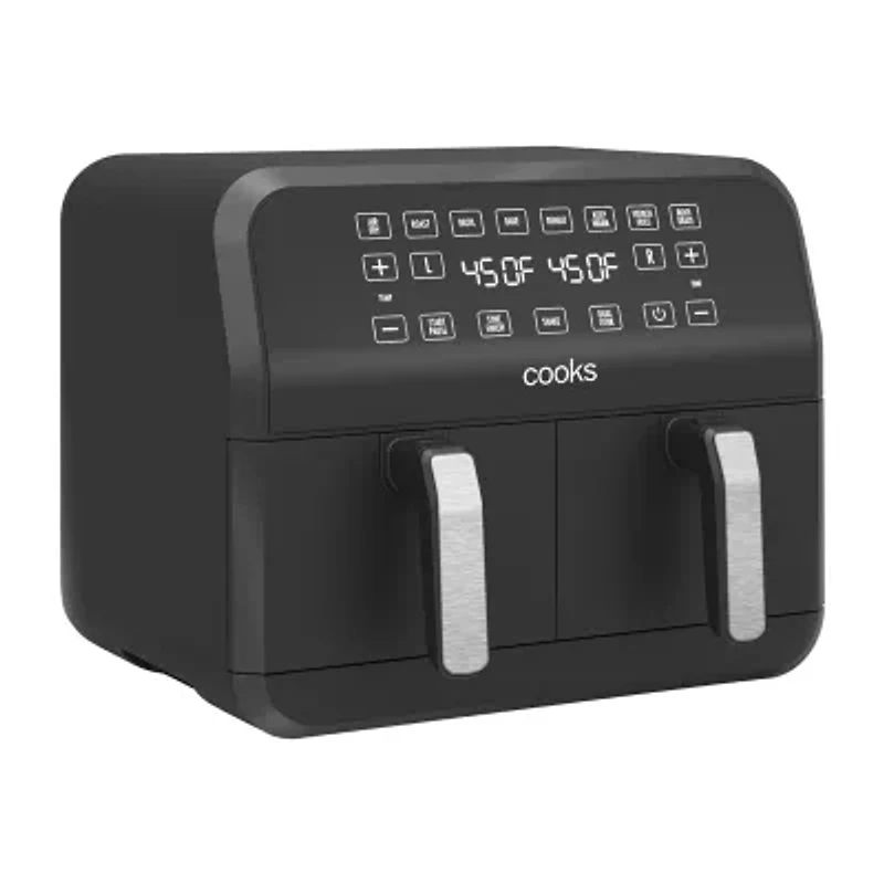 Cooks Dual-Basket Air Fryer 8 Quart Touchscreen