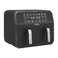 Cooks Dual-Basket Air Fryer 8 Quart Touchscreen