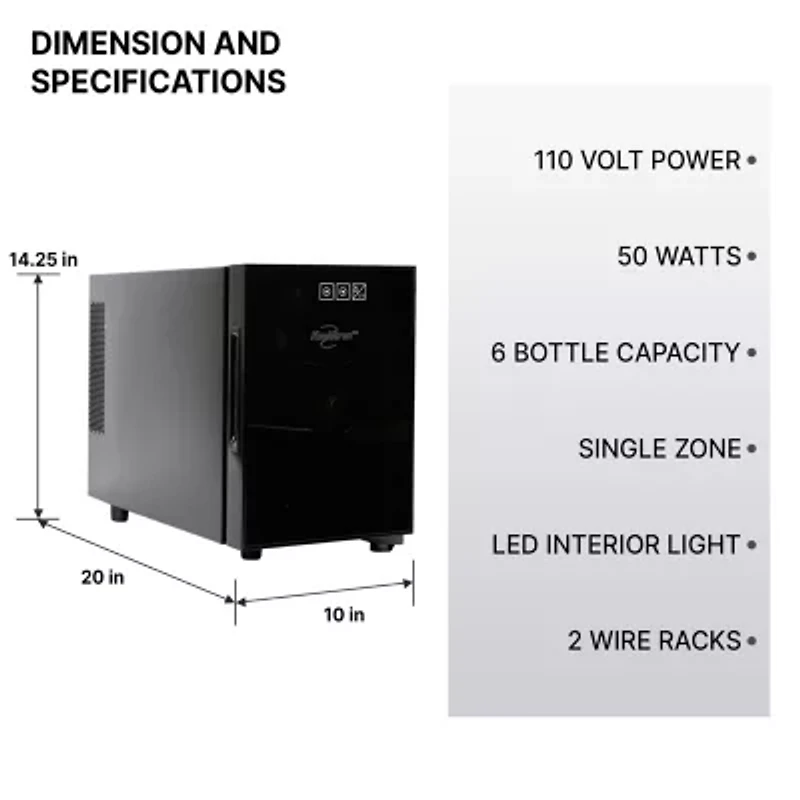 Koolatron 6 Bottle Thermoelectric Wine Cooler