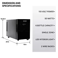 Koolatron 6 Bottle Thermoelectric Wine Cooler