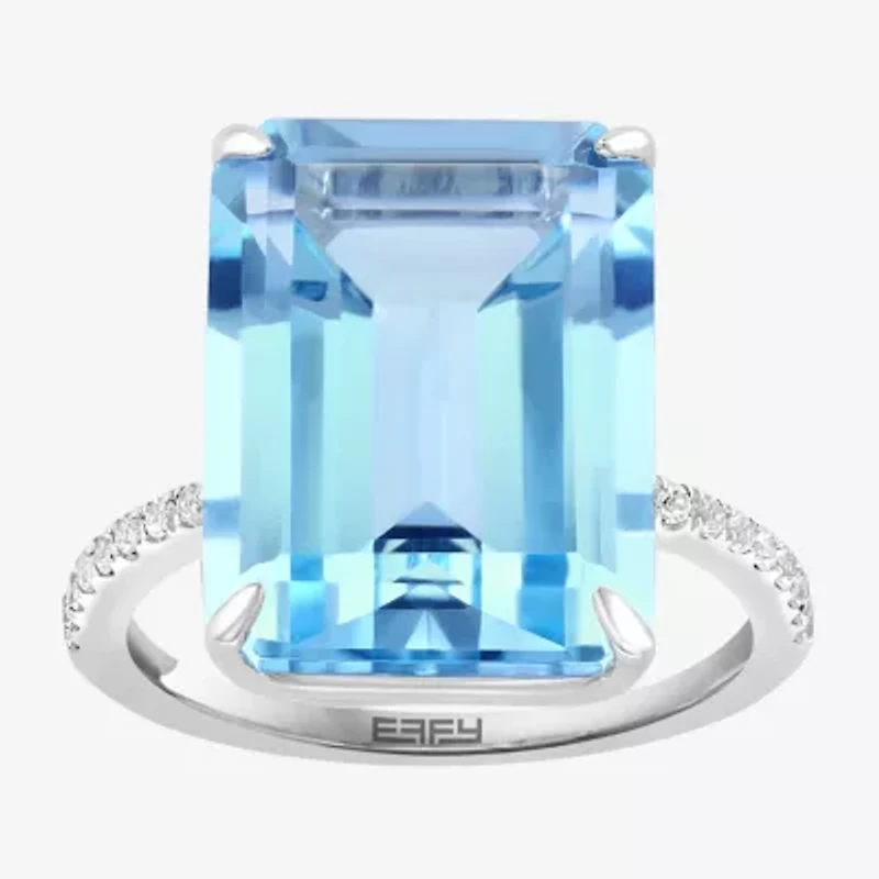 Effy Final Call Womens Genuine Gemstone & White Sapphire Sterling Silver Cocktail Ring