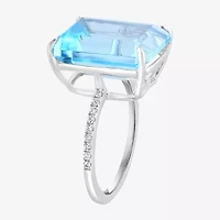Effy Final Call  Womens Genuine Gemstone & White Sapphire Sterling Silver Cocktail Ring