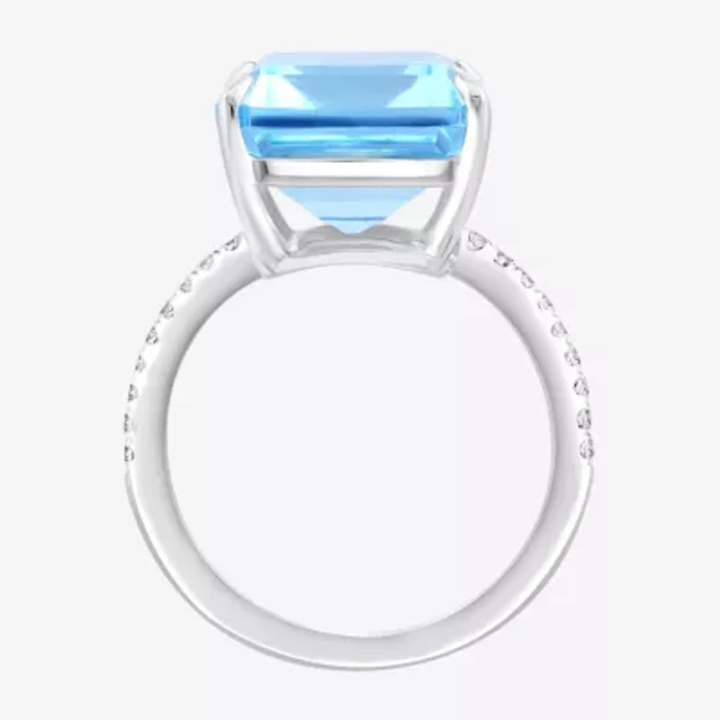 Effy Final Call Womens Genuine Gemstone & White Sapphire Sterling Silver Cocktail Ring