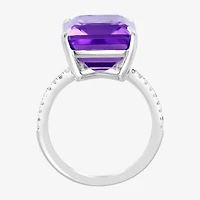 Effy  Womens Genuine Gemstone & White Sapphire Sterling Silver Cocktail Ring