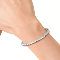 Effy  Womens Genuine White Opal Sterling Silver 7 Inch Tennis Bracelet