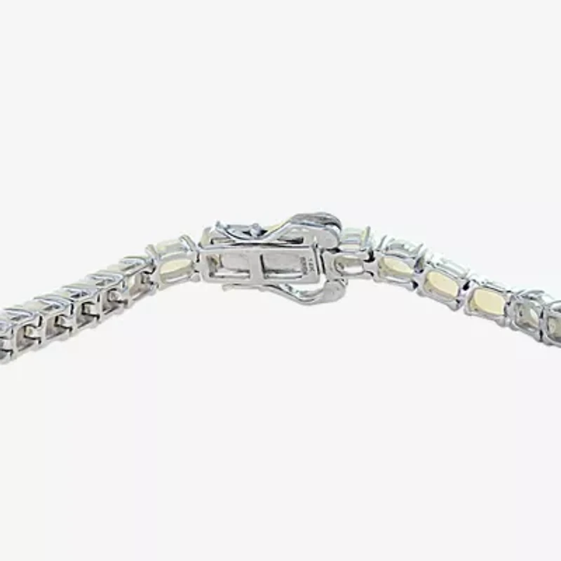 Effy  Womens Genuine White Opal Sterling Silver 7 Inch Tennis Bracelet
