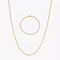 Made in Italy Womens 24K Gold Over Silver 2-pc. Jewelry Set