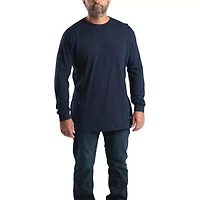 Berne Heavyweight Mens Crew Neck Long Sleeve Big and Tall T-Shirt