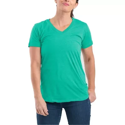 Berne Lightweight Performance Womens V Neck Short Sleeve T-Shirt