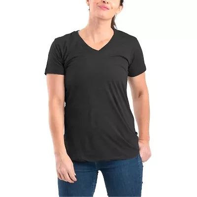 Berne Lightweight Performance Womens V Neck Short Sleeve T-Shirt