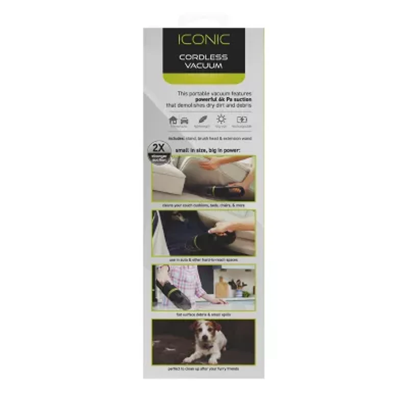 ICONIC Cordless Handheld Vacuum with USB-Charging and Multiple Attachments