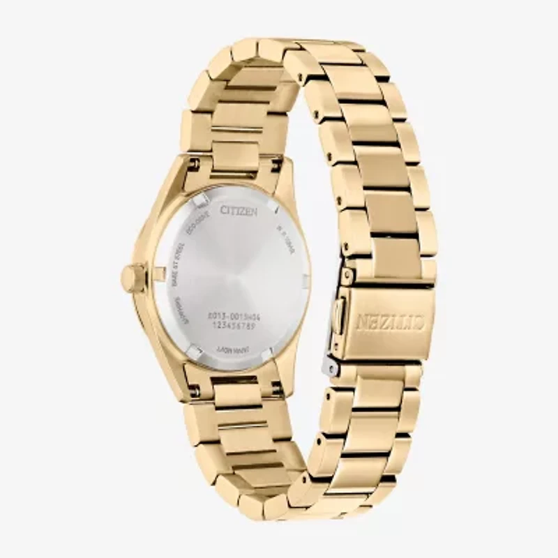 Citizen Sport Luxury Womens Gold Tone Stainless Steel Bracelet Watch Ew2702-59d
