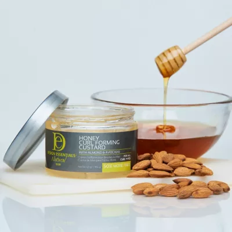 Design Essentials Almond & Avocado Honey Curl Forming Custard Styling Product 12 oz.