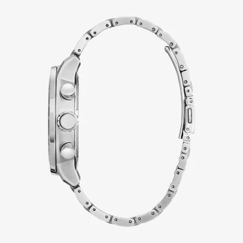 Citizen Weekender Mens Chronograph Silver Tone Stainless Steel Bracelet Watch Ca0850-59l