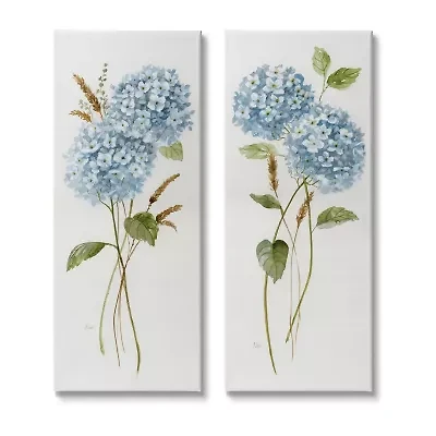 Stupell Industries Blue Hydrangea Long Stem Florals 2-pc. Wall Art Set