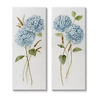 Stupell Industries Blue Hydrangea Long Stem Florals 2-pc. Wall Art Set