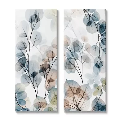 Stupell Industries Elegant Abstract Botanical Plant 2-pc. Wall Art Set