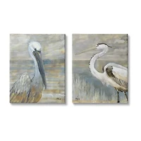 Stupell Industries Sea Birds Abstract Beach 2-pc. Wall Art Set