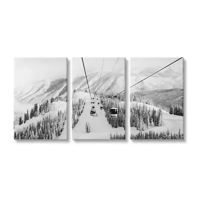 Stupell Industries Ski Mountain Top Landscape 3-pc. Wall Art Set