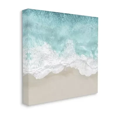Stupell Industries Sea Foam Sandy Beach Canvas Art