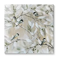 Stupell Industries Chickadee Birds On Tree Canvas Art
