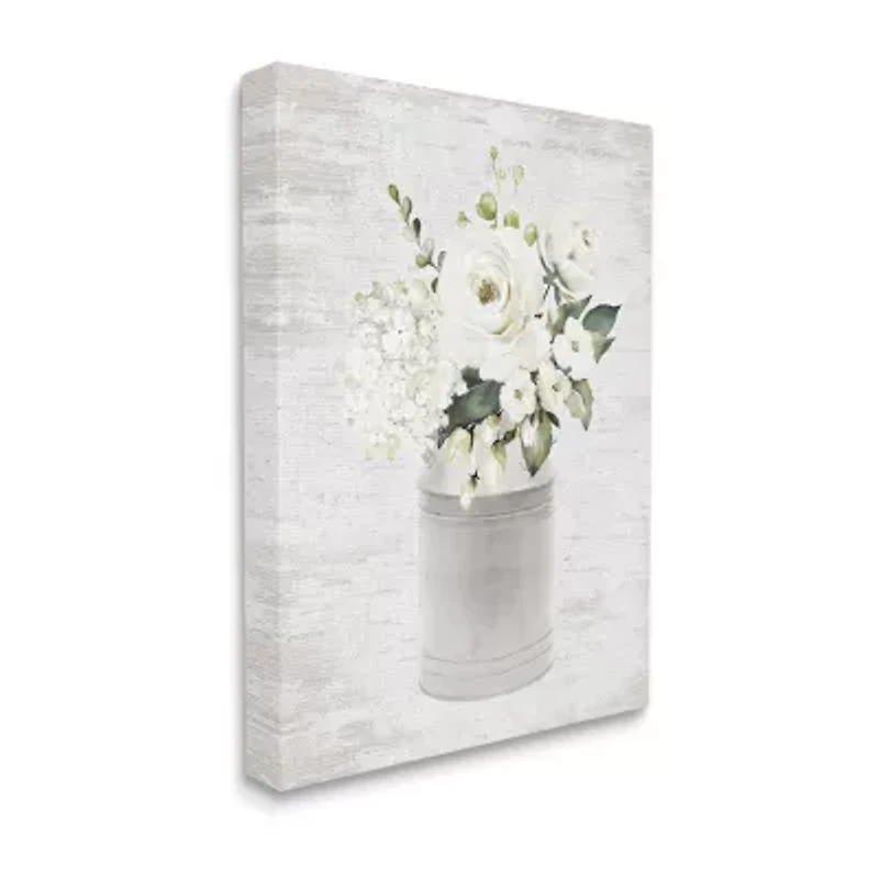 Stupell Industries White Floral Bouquet Country Canvas Art