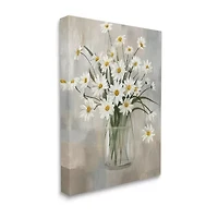 Stupell Industries Daisy Bloom Potted Flowers Canvas Art