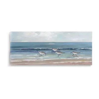 Stupell Industries Sandpiper Birds Cloudy Sky Canvas Art