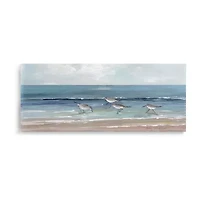 Stupell Industries Sandpiper Birds Cloudy Sky Canvas Art