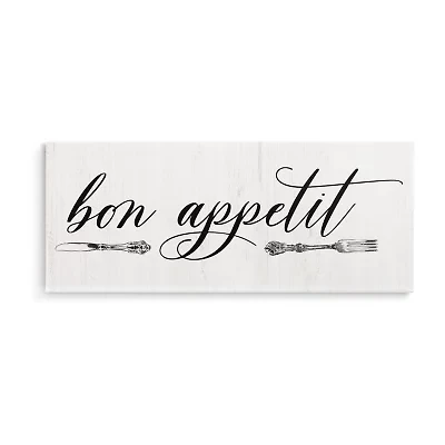 Stupell Industries Bon Appetit Vintage Cutlery Canvas Art