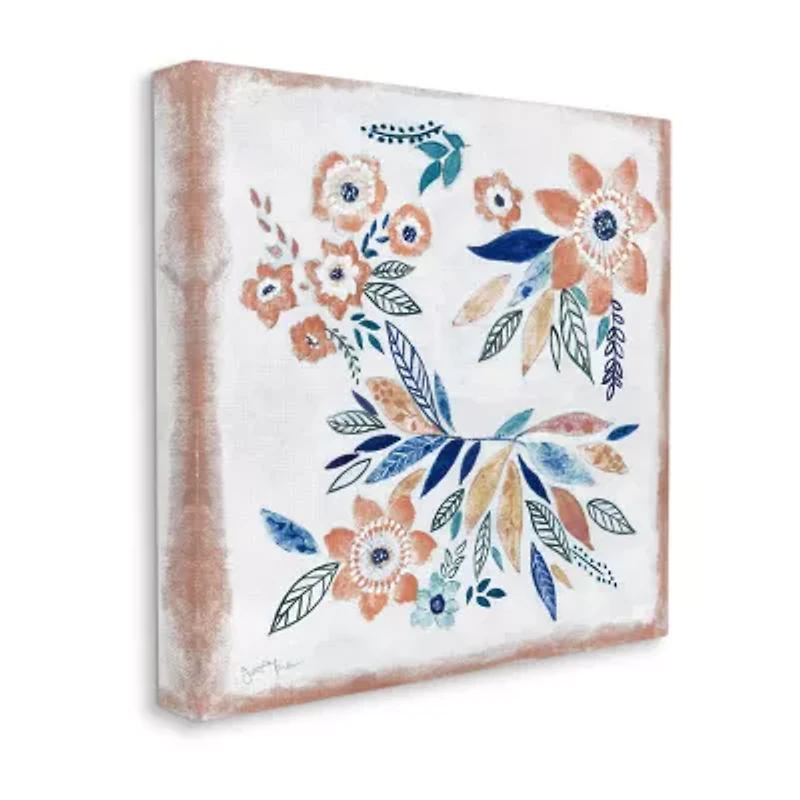 Stupell Industries Floral Blossom Patterned Boho Canvas Art