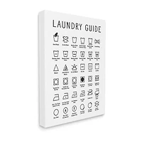 Stupell Industries Minimal Laundry Guide Canvas Art